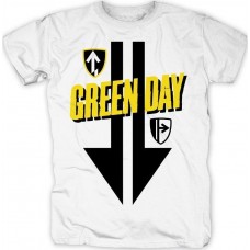 GREEN DAY-ARROW DOWN -L- WHITE (MRCH)