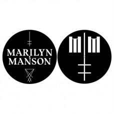 MARILYN MANSON-LOGO/CROSS - SET OF TWO (MRCH)