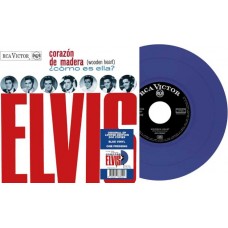 ELVIS PRESLEY-EP ETRANGER N13 - CORAZON DE MADERA (ESPAGNE) -COLOURED/LTD- (7")