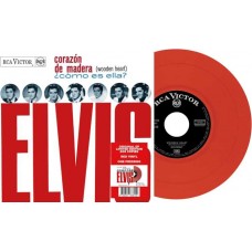 ELVIS PRESLEY-EP ETRANGER N13 - CORAZON DE MADERA (ESPAGNE) -COLOURED/LTD- (7")