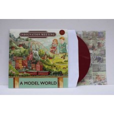 INDIGNATION MEETING-A MODEL WORLD -COLOURED- (LP)